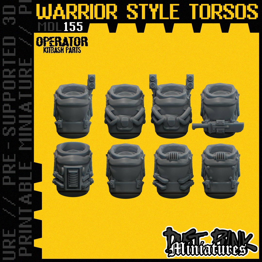MDL155 WARRIOR STYLE TORSOS [PRE-SUPPORTED]
